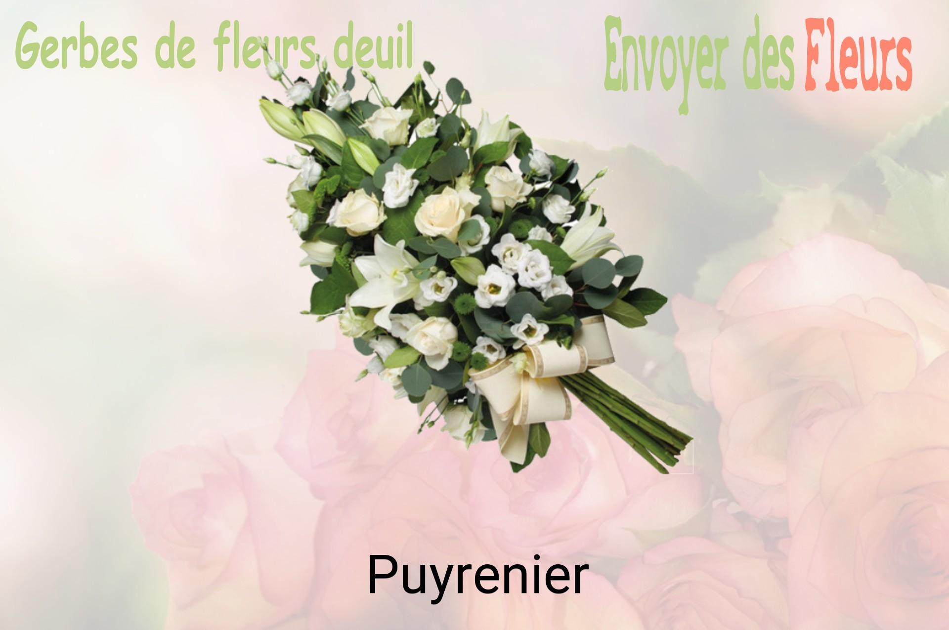 Gerbe de fleurs de deuil livrée à Puyrenier